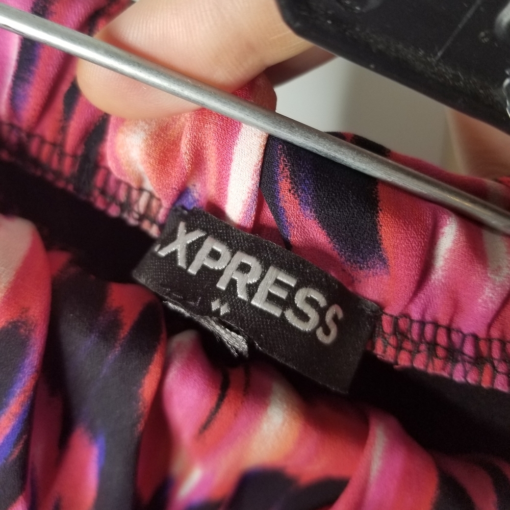 Express Multicolored Strapless Dress - Picture 3 of 6